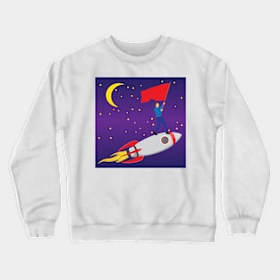 Man in space Crewneck Sweatshirt